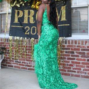 once worn primavera sequin prom dress
